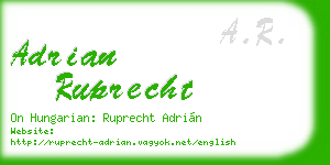 adrian ruprecht business card