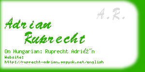 adrian ruprecht business card